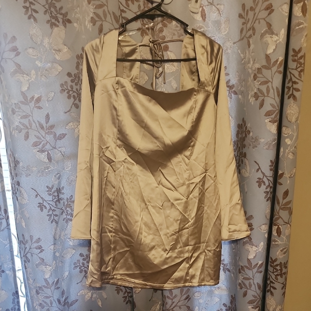 Wild Fable Silver Long Sleeve Dress